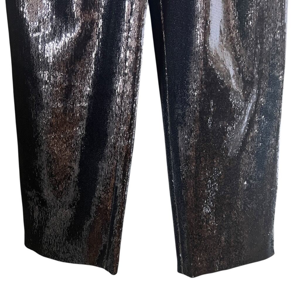 Retrofete The Jean Pant Sequin High Rise Trouser Pants In Gunmetal Size S - Picture 7 of 12
